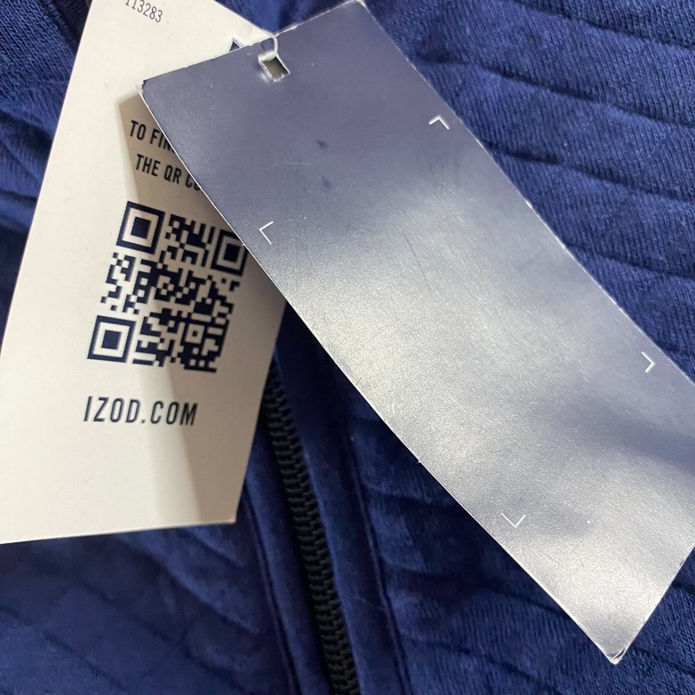 Medieval Navy Blue Izod Luxury Sport Quilted Vest  Men's Size Medium NWT - Picture 6 of 12